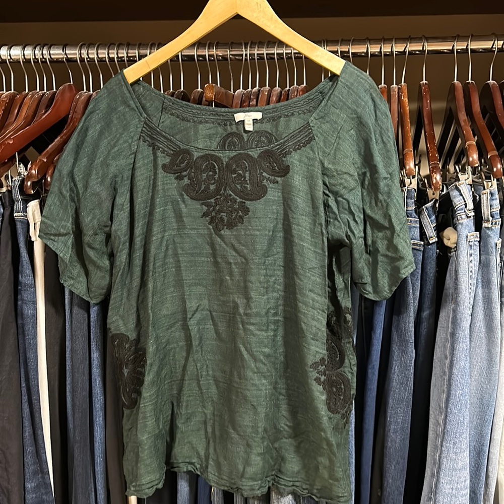 Joie silk shirt sleeve top - Picture 1 of 7